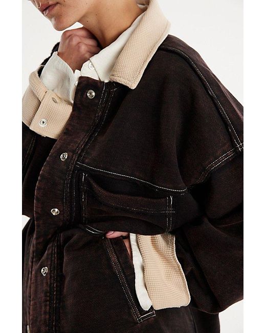 Free People Black We The Free Cabin Chore Jacket