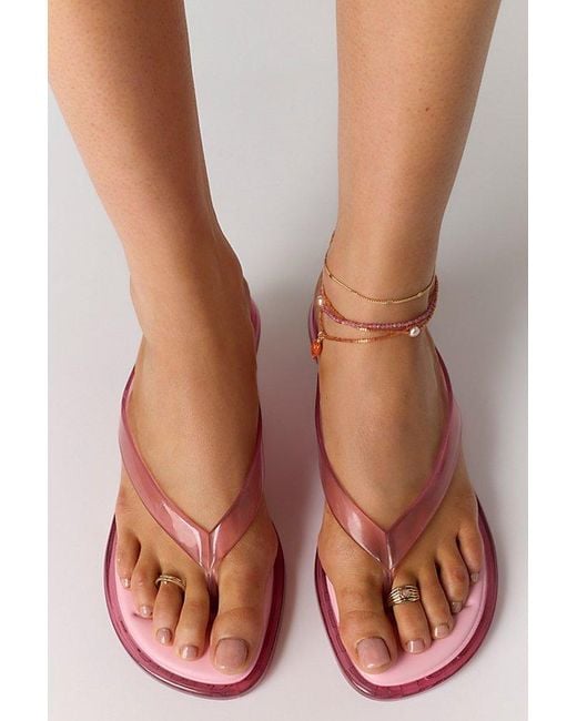 Melissa Pink Flip Flop Kitten Heels