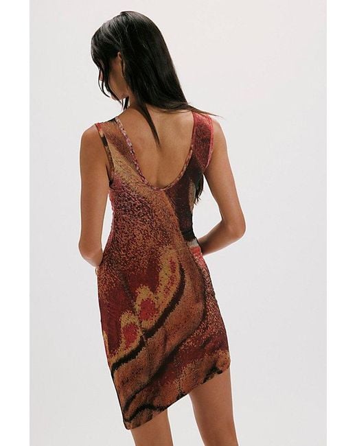 Feners Brown Caracola Mini Dress