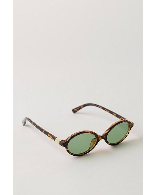Free People Brown Oh Hello Round Sunglasses