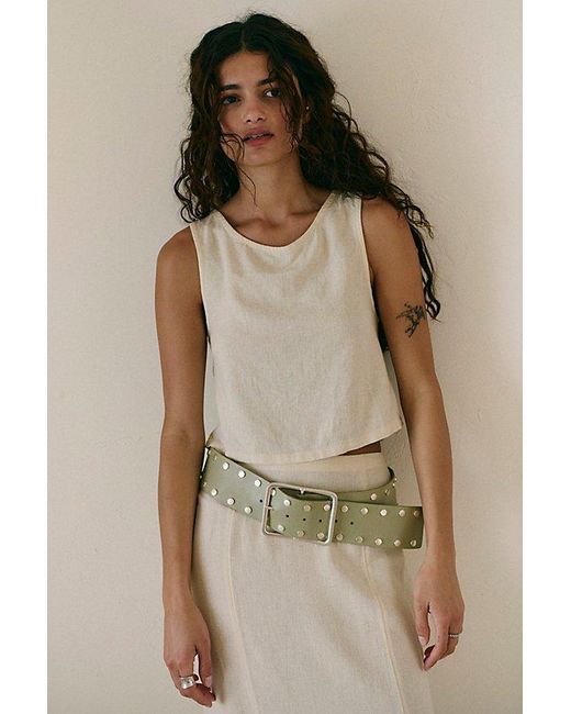 Free People Natural Mon Cheri Linen Set By
