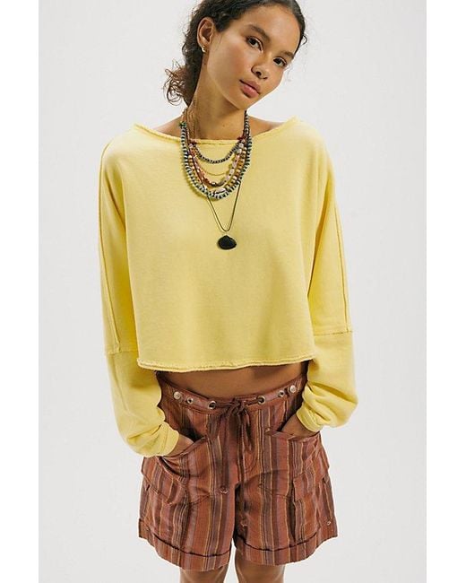 Free People Yellow To The East Pullover