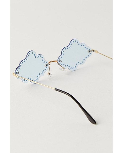 Free People Multicolor Head In The Clouds Novelty Sunglasses