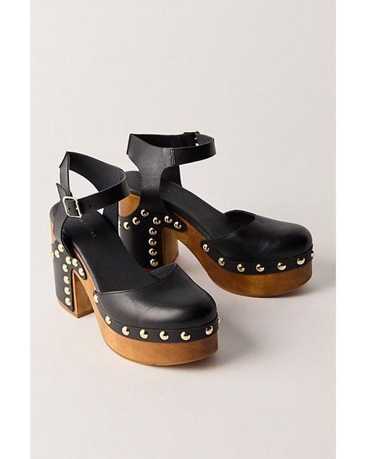Free People Purple Cecelia Studded Clogs