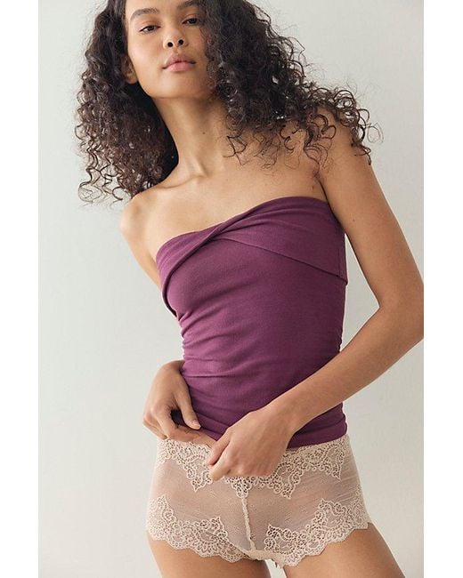 Intimately By Free People Purple Simply Soft Twist Tube Top By