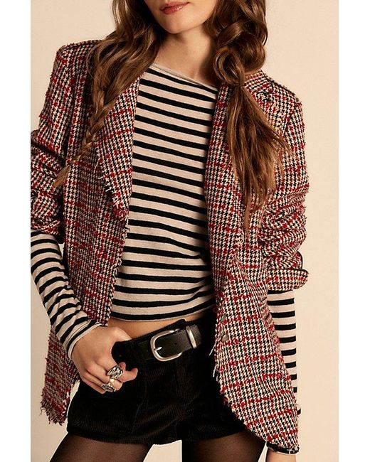 Free People Gray Most Loved Striped Long Sleeve