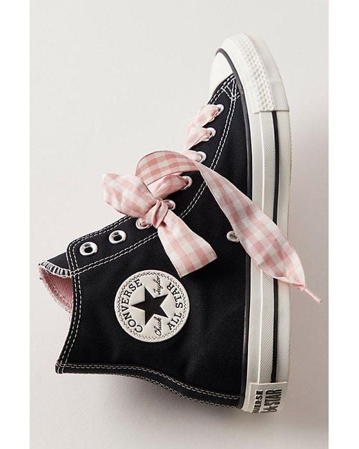 Converse Black Chuck Taylor All Star Gingham High Top Sneakers