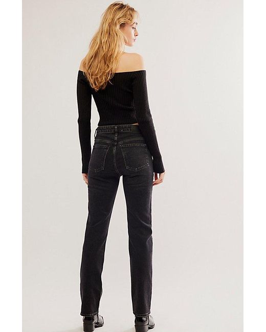Citizens of Humanity Black Zurie Straight-leg Jeans