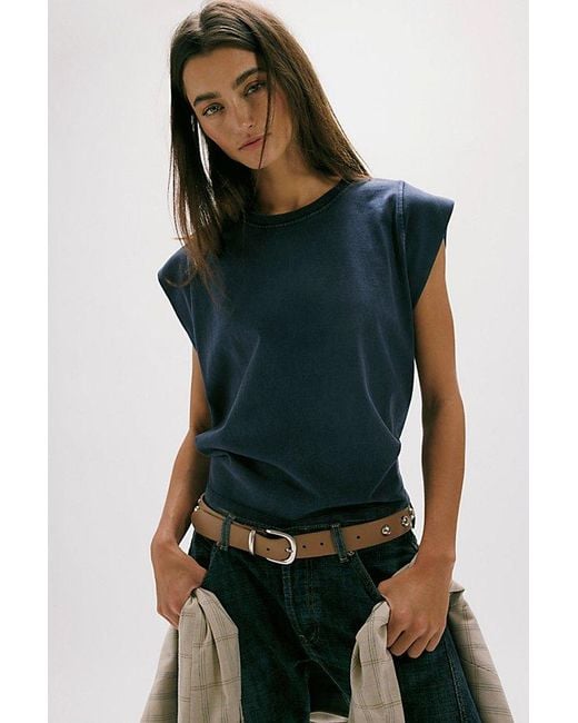 Free People Blue We The Free Atlas Muscle Tee