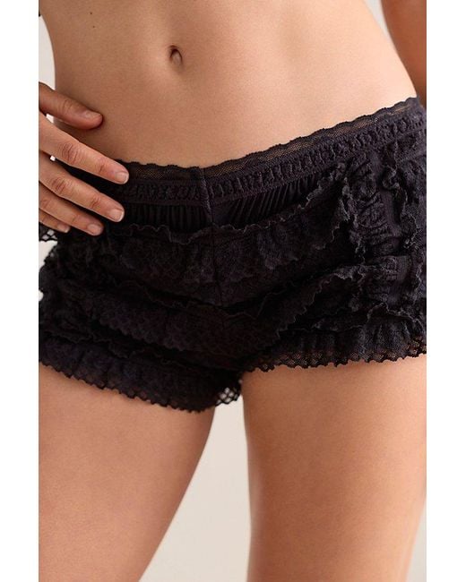 Intimately By Free People Black Just A Crush Shorties By