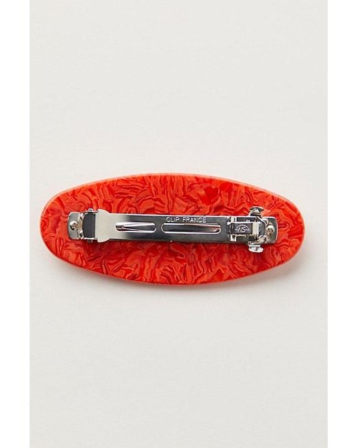 Machete Red Jumbo Oval Barrette