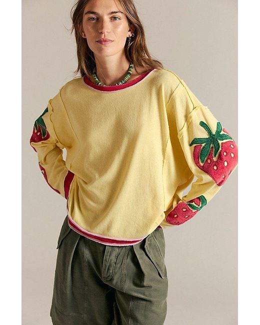 Free People Yellow You'Re A Star Tee
