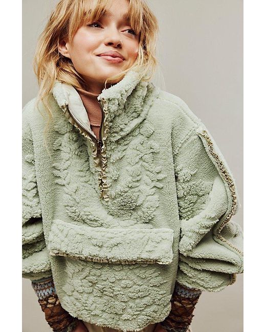 Free People Green Monarch Sweatshirt At In Matcha Combo, Size: Xl