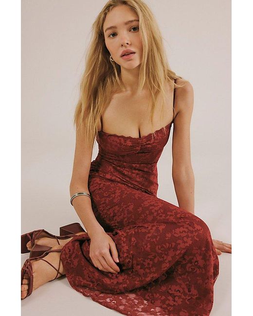 Studio Lexi Brown Annie Lace Maxi Dress