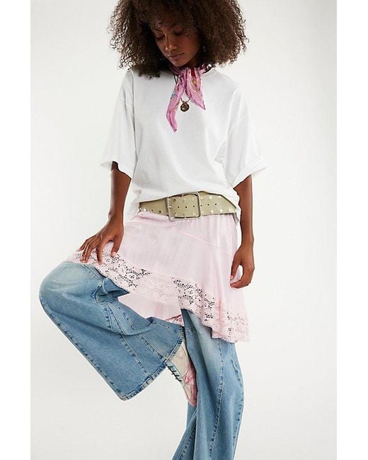 Intimately By Free People Pink Midnight Muse Half Slip By