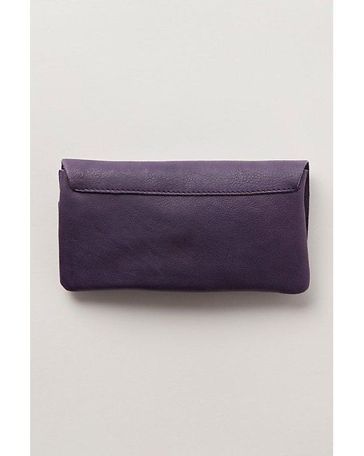 Free People Purple Pulito Leather Wallet