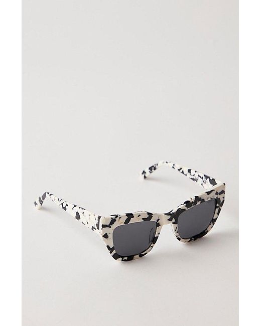 Free People Black Decker Cat Eye Polarized Sunglasses At In Cookies And Cream