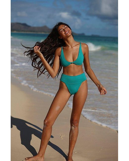 Toast Blue Signature Knot Bikini Top