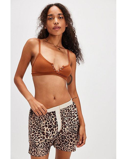 Intimately By Free People Brown Thermal Seamless Bralette