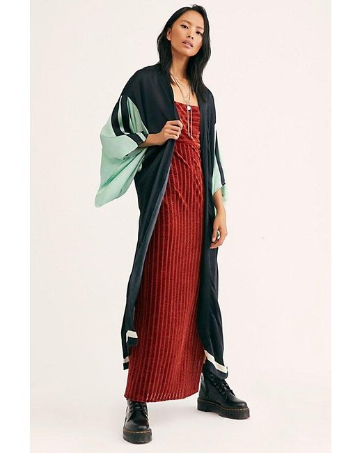 free people rising sun maxi kimono