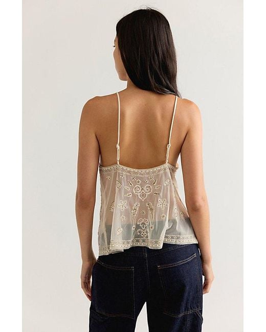 Free People Black Aurora Embellished Top