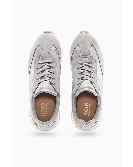 Koio White Retro Runner Sneakers