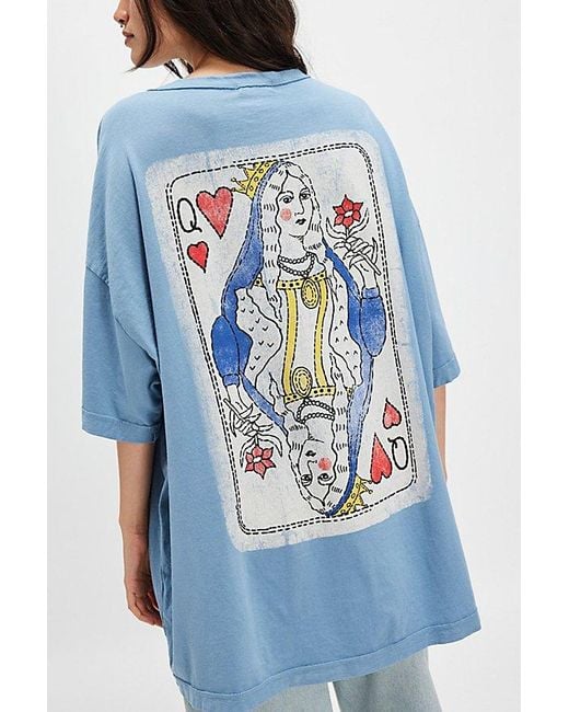 Ragabond Blue Queen Of Hearts Tee