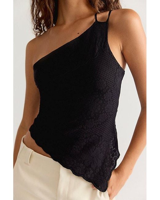 Free People Blue Clover One-Shoulder Top