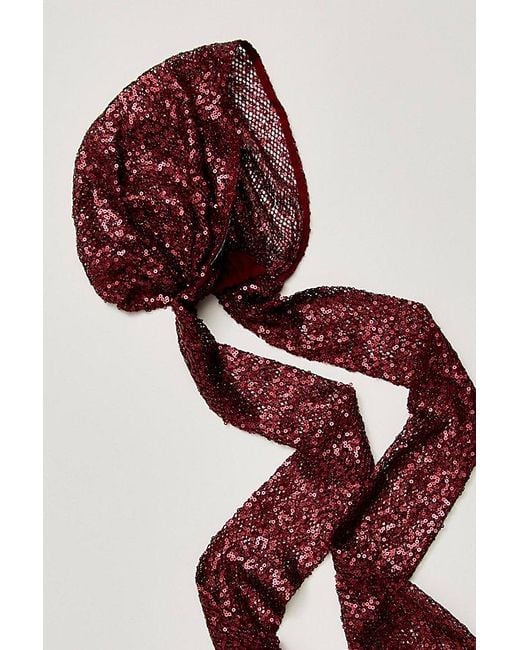 Free People Red Naoemi Hair Scarf