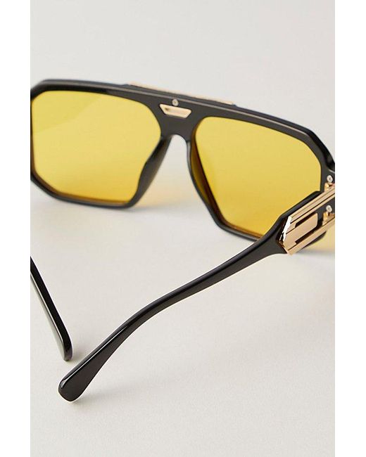 Free People Brown Corfu Oversized Aviator Sunglasses