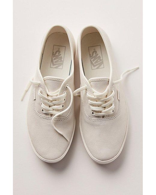 Vans Authentic Lowpro Suede Sneakers in Natural | Lyst