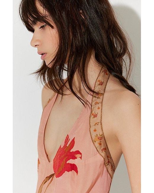 Free People Blue Scarlett Halter Top