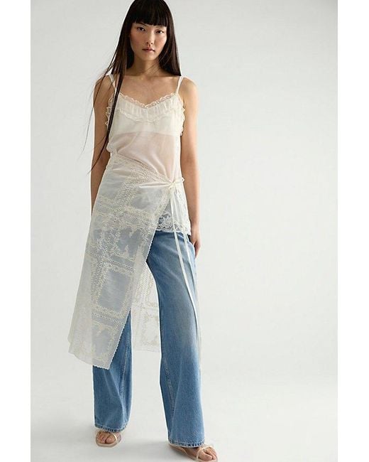 Free People Blue Invisible String Sarong