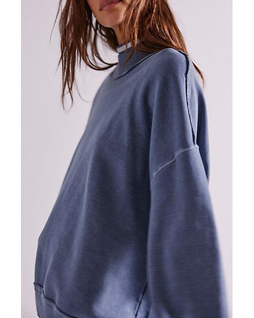 Free People Blue We The Free Palm Springs Pullover