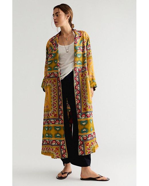 Free People Multicolor Coco Printed Duster Jacket