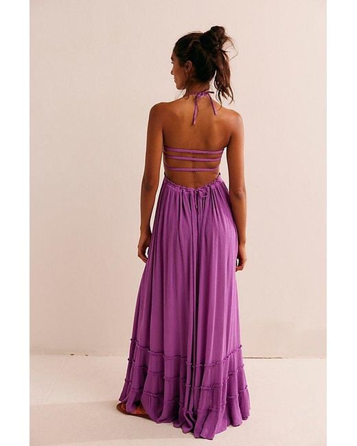 Free People Purple Extratropical Maxi Dress