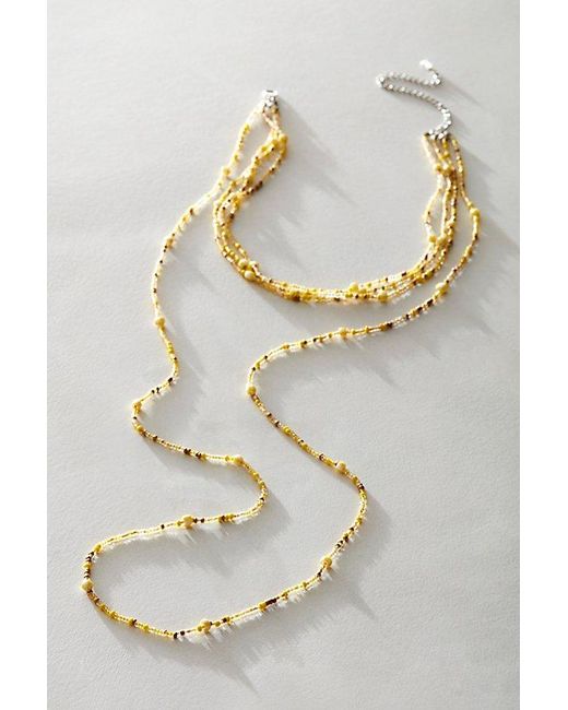 Free People Yellow Summer Dive Necklace