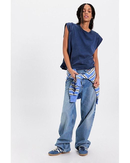 Free People Blue We The Free Atlas Muscle Tee