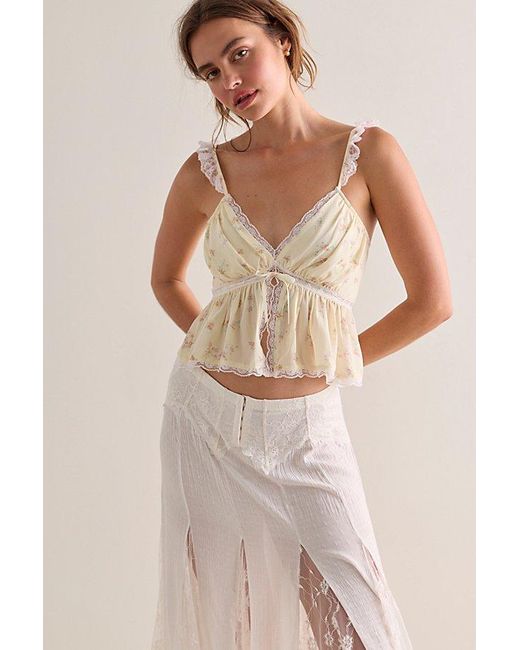 LoveShackFancy Brown Nicoleta Top
