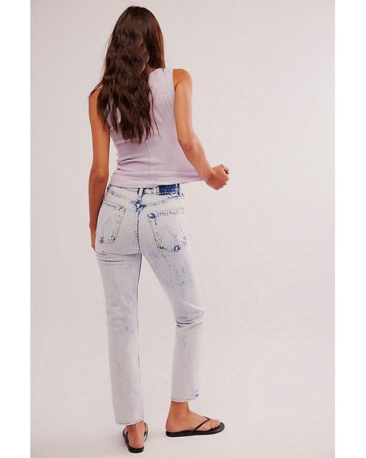 Mother Pink High-Rise Rider Ankle Jeans