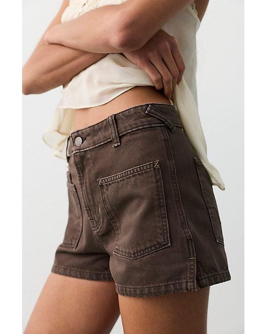 Free People Brown Bettie Sailor Shorts