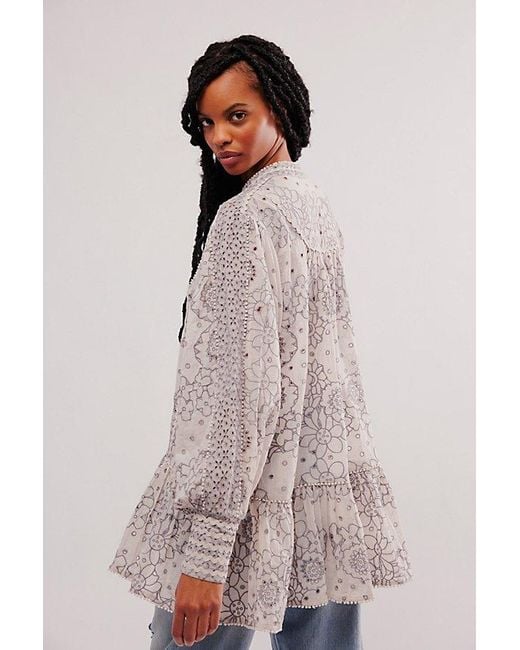 Free People Blue Walk In The Clouds Tunic