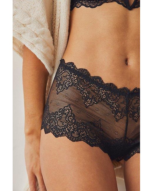 Only Hearts Brown So Fine Lace Boy Short