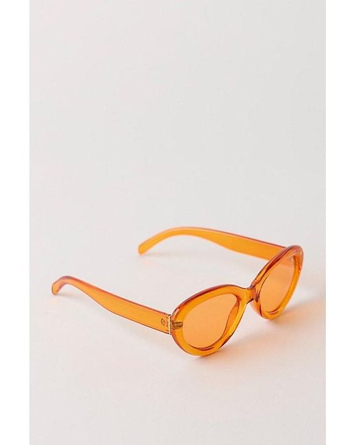 Free People Orange Birdie Cat Eye Sunglasses