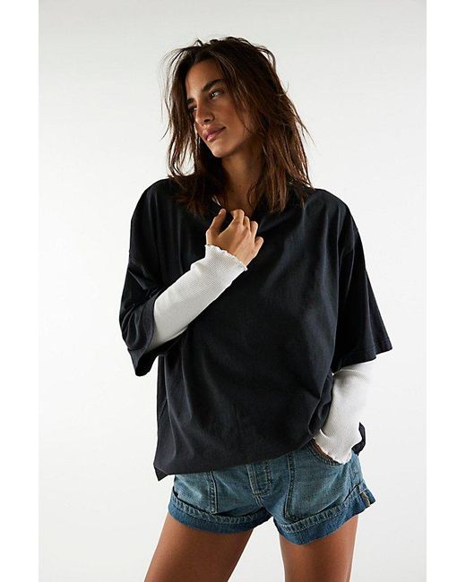 Free People Blue We The Free Perfect Oversized Tee