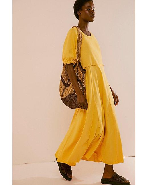 Free People Yellow Brentwood Maxi
