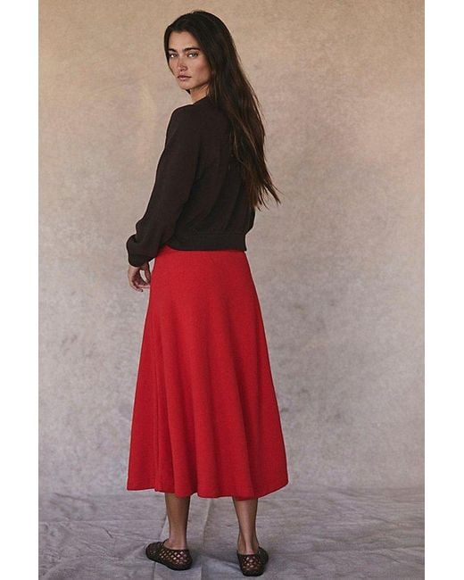 free-est Red Sol Skirt Set By