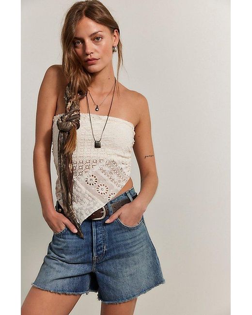 Free People Blue Tippi Denim Shorts