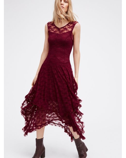Free People Red French Courtship Slip