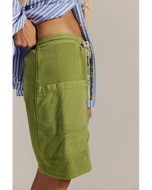 Free People Green Jet Set Shorts